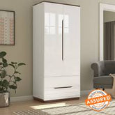 True living 2 Loft Door White wardrobe Laminated Finish & PU Finish (3 Ft*2 Ft*8 Ft)
